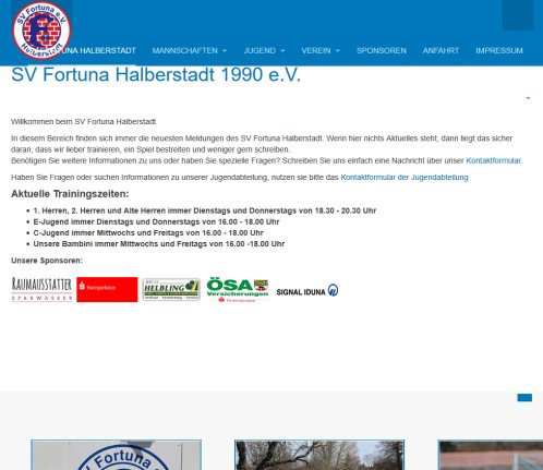 SV Fortuna Halberstadt SV Fortuna Halberstadt 1990 e.V. öffnungszeit