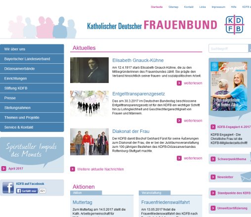 Katholischer Deutscher Frauenbund | Startseite  öffnungszeit