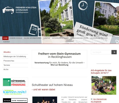 Aktuelles   Home | Freiherr vom Stein Gymnasium in Recklinghausen!  öffnungszeit
