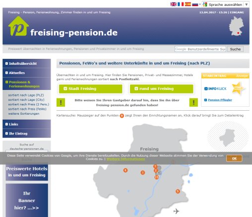 freising pension.de: preiswerte Ferienwohnungen  Privatzimmer & Pensionen  öffnungszeit