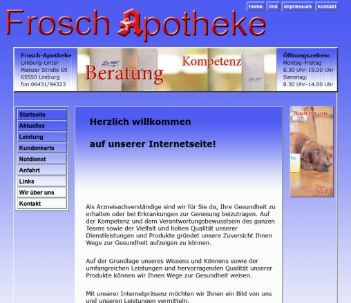 Froschapotheke Limburg Linter  öffnungszeit