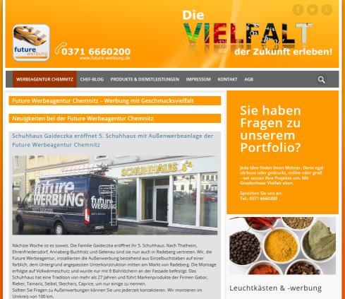 Future Werbeagentur Chemnitz   Werbung mit Geschmacksvielfalt  öffnungszeit