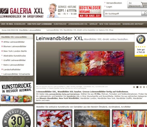 Leinwandbilder XXL Wandbilder XXL Bilder fertig auf Keilrahmen  öffnungszeit