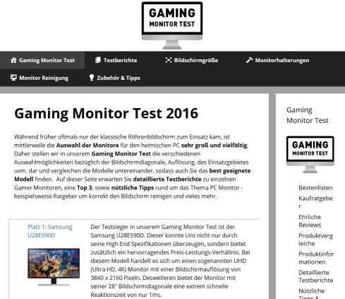 Gaming Monitor Test 2016 Erfahrung Gaming Monitor Test 2016 Öffnungszeit