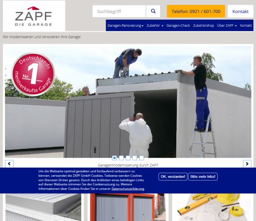 ZAPF Garagenmodernisierung: Sanieren  Abdichten und mehr   für die neue Optik Ihrer alten Garage | ZAPF Garagenmodernisierung   wir modernisieren  renovieren  sanieren Ihre alte Garage / Fertiggarage. Impressum der ZAPF GmbH öffnungszeit