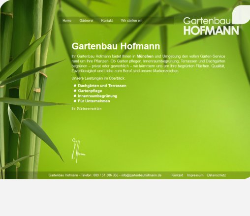 Gartenbau Hofmann   Ihr Gartenbaumeister im Raum München  öffnungszeit