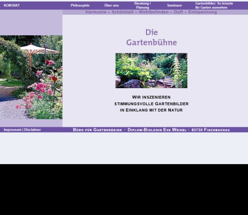 Büro für Gartendesign · Diplom   Biologin Eva Weisel  öffnungszeit
