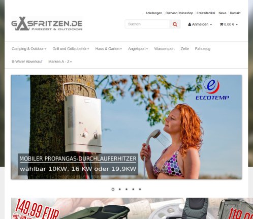 Outdoor Onlineshop   Gaskartuschen   Camping Bedarf | Gasfritzen.de Firma Lausitz Propan GmbH öffnungszeit