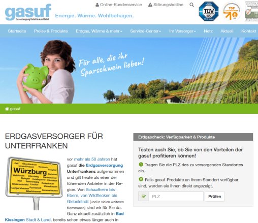 gasuf:Startseite Unterfranken GmbH öffnungszeit