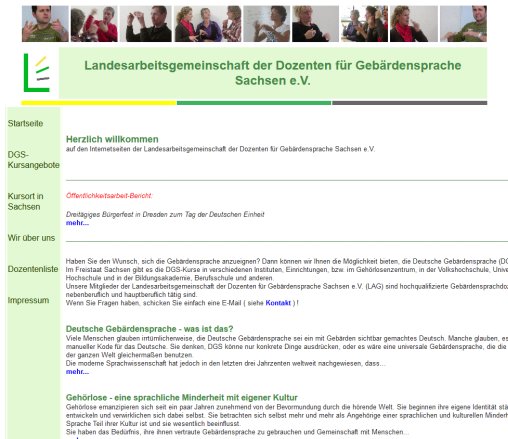 Geb&auml;rdensprache in Sachsen   Herzlich willkommen  &ouml;ffnungszeit