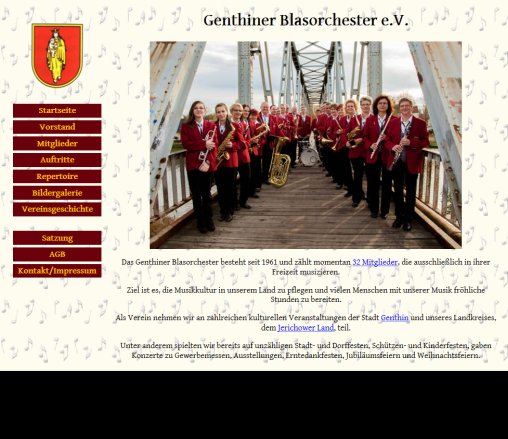 Genthiner Blasorchester e.V. | $mypage  öffnungszeit