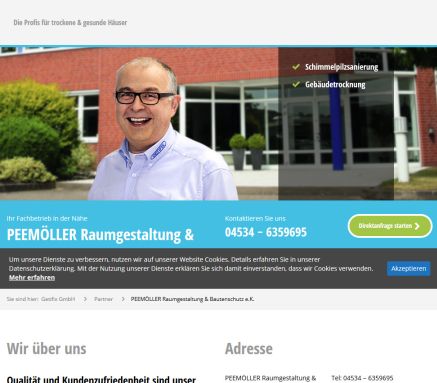 PEEMÖLLER Raumgestaltung & Bautenschutz e.K. Erfahrung PEEMÖLLER Raumgestaltung & Bautenschutz e.K. Öffnungszeit