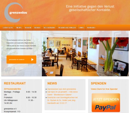 grenzenlos eV 124 Eine Initiative gegen den Verlust gesellschaftlicher Kontakte  öffnungszeit
