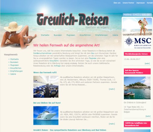 Startseite: www.greulich reisen.de  öffnungszeit