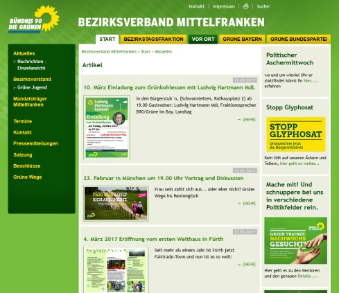 Bündnis 90/Die Grünen Bezirksverband Mittelfranken: Aktuelles  öffnungszeit