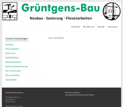 Grüntgens Bau e.K. | Bisselweg 2 – 47661 Issum Gründgens Bau e.K. öffnungszeit