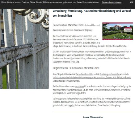 Grundstücksbüro A. Marhoffer Wohnung Immobilien Hausverwaltung und Heidenau Erfahrung Grundstücksbüro A. Marhoffer Wohnung Immobilien Hausverwaltung und Heidenau Öffnungszeit