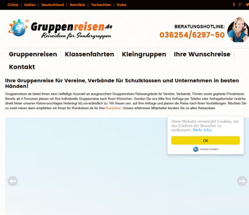 Gruppenreisen.de : Gruppenreisen   Vereinsreisen und Firmenreisen Reisenonline Fernweh GmbH & Co. KG öffnungszeit