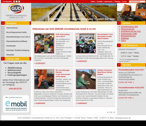 Gud Geraer Umweltdienste Gmbh & Co. Kg GUD GERAER Umweltdienste GmbH Gud Gera