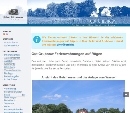 Ferienwohnungen Rügen ✅ Ferienhaus Gut Grubnow direkt am Wasser Gut Grubnow GbR öffnungszeit