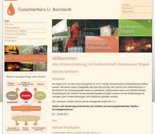 Gutachterbüro Borchardt   Umwelt  Unfälle  Altlasten   Start  öffnungszeit