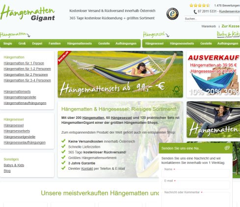 Hängematten & Hängesessel: Großes Sortiment! Erfahrung Hängematten & Hängesessel: Großes Sortiment! Öffnungszeit