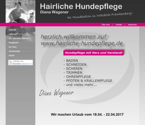 Hairliche Hundepflege Diana Wagener   Ihr Hundesalon in 34497 Korbach/Waldeck Frankenberg   BADEN   SCHNEIDEN   SCHEREN   TRIMMEN   OHRENPFLEGE   PFOTEN  UND KRALLENPFLEGE  öffnungszeit