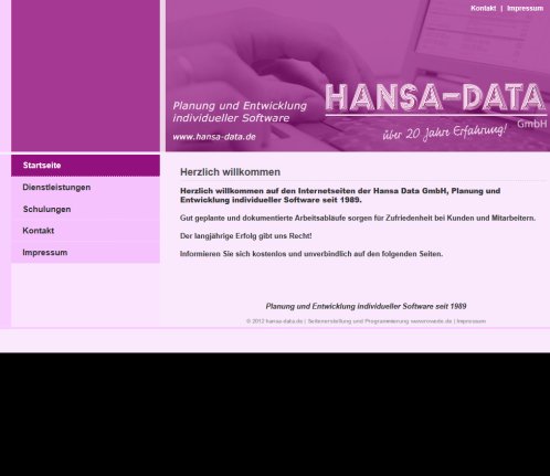 HANSA DATA GmbH Planung und Entwicklung individueller Software HANSA DATA GmbH Erfahrung HANSA DATA GmbH Planung und Entwicklung individueller Software HANSA DATA GmbH öffnungszeit