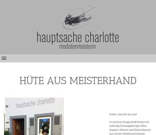 Hauptsache Charlotte Hüte in Mehring Herrenhut Kappe Filzhut warme Mützen   Hauptsache Charlotte in Mehring Charlotte Müller Hüte  Haarschmuck  Kappen und Mützen  öffnungszeit