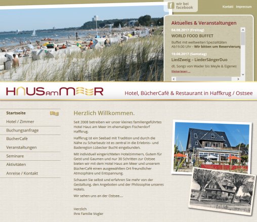 Startseite   Haus am Meer   Hotel   Restaurant   Seminare / Scharbeutz   Lübecker Bucht  öffnungszeit