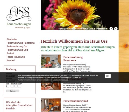 Willkommen im Haus Oss   Ferienwohnungen in Oberstdorf im Allg&auml;u  &ouml;ffnungszeit