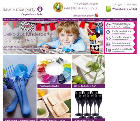 Partyshop Have a Nice Party Erfahrung Partyshop Have a Nice Party Öffnungszeit