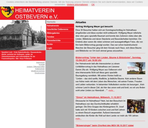 Aktuelles Heimatverein Ostbevern Heimatverein Ostbevern e.V. öffnungszeit