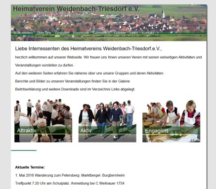 Heimatverein Weidenbach Triesdorf e.V.  &ouml;ffnungszeit