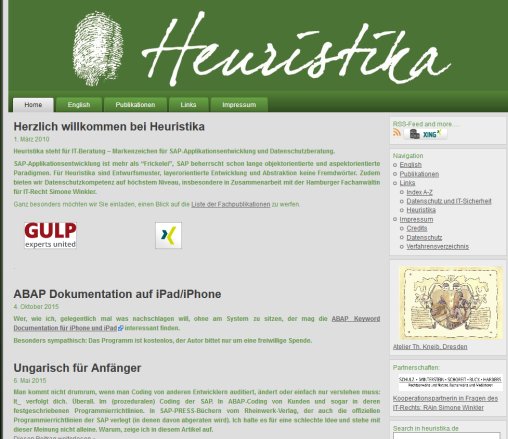 Heuristika – SAP Beratung  Datenschutz  IT Sicherheit  Software as a Service / Cloud Computing  öffnungszeit