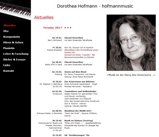 Dorothea Hofmann · hofmannmusic  öffnungszeit