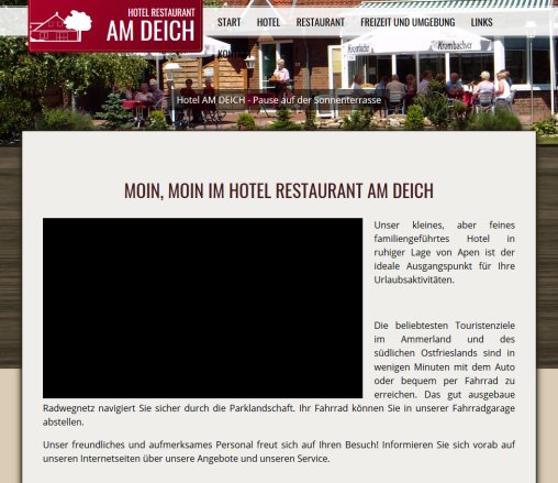Hotel Restaurant AM DEICH in Apen | Herzlich willkommen im Ammerland   Start  öffnungszeit