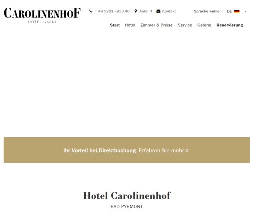 Hotel Carolinenhof öffnungszeit