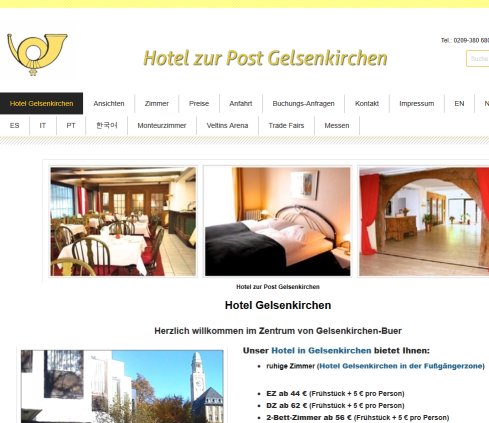 Hotel zur Post Gelsenkirchen öffnungszeit