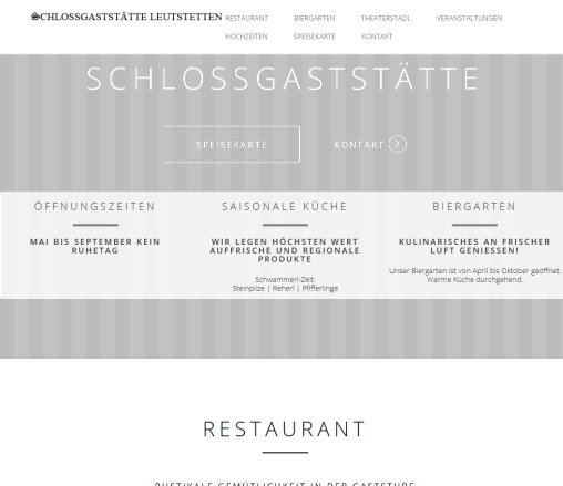 Schlossgastst&auml;tte Leutstetten  &ouml;ffnungszeit