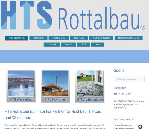 Bauunternehmen &ouml;ffnungszeit