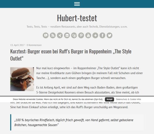 Hubert testet | Tests  Tests  Tests   vorallem Restaurants  aber auch Technik  Dienstleistungen  u.v.m.Hubert testet | Tests  Tests  Tests – vorallem Restaurants  aber auch Technik  Dienstleistungen  u.v.m.  öffnungszeit