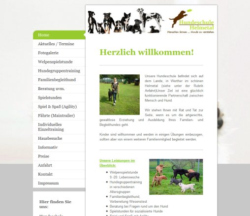 Hundeschule H H Menschen lernen... Hunde zu verstehen Home Erfahrung Hundeschule H H Menschen lernen... Hunde zu verstehen Home Öffnungszeit