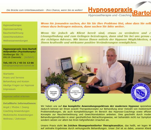 Hypnosepraxis Jens Bartoll › Hypnose Chemnitz