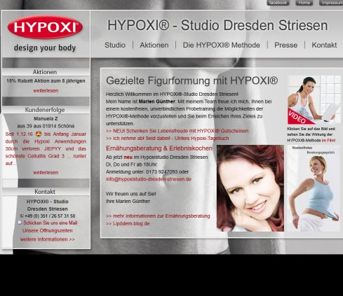 Hypoxi-Studio Dresden - Ernährungsberatung und Abnehmen öffnungszeit