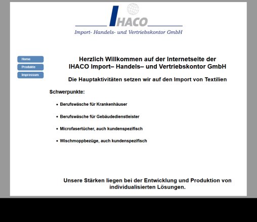 Ihaco GmbH Anbieter dieser Internetpräsenz ist im Rechtssinne IHACO Import  Handels  und Vertriebskontor GmbH öffnungszeit