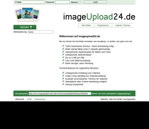 imageUpload24.de   Dein Bilder Upload im Internet  öffnungszeit