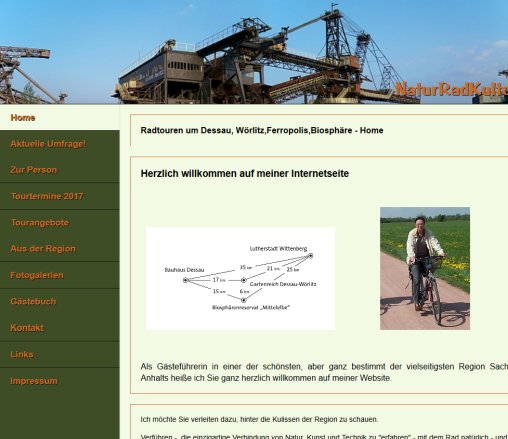 Radtouren um Dessau Wörlitz Ferropolis Biosphäre Home Erfahrung Radtouren um Dessau Wörlitz Ferropolis Biosphäre Home Öffnungszeit