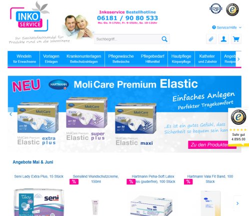 Inkontinenz Fachhandel Inkoservice | Windeln von Tena Hartmann u.a. | auch auf Rezept Erfahrung Inkontinenz Fachhandel Inkoservice | Windeln von Tena Hartmann u.a. | auch auf Rezept Öffnungszeit