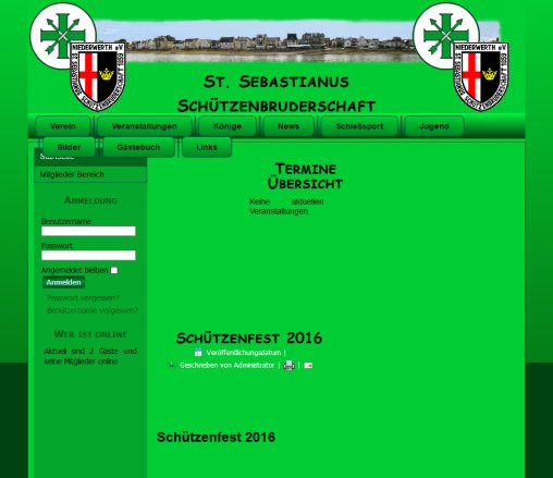Willkommen auf der Startseite St. Sebastianus Sch&uuml;tzenbruderschaft 1859 Niederwerth e.V. &ouml;ffnungszeit
